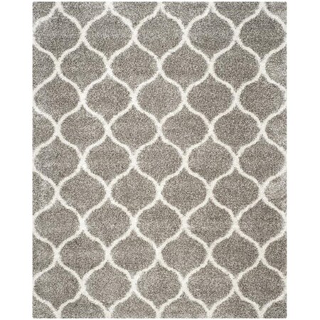 Safavieh Hudson Shag Power Loomed Rectangle Rug- Grey - Ivory- 8 x 10 ft. SGH280B-8